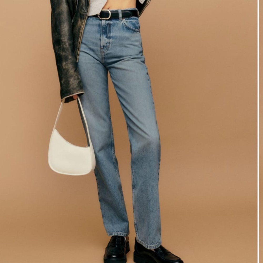 NWOT Abby High Rise Straight Jeans - Galway
